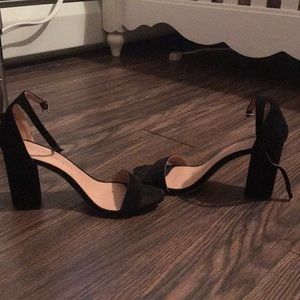 Black block heels